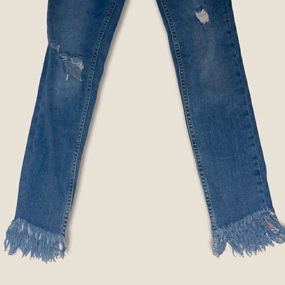 Free People | EUC Women’s Great Heights Skinny Jeans Frayed Hem Size 24 - Picture 2 of 7